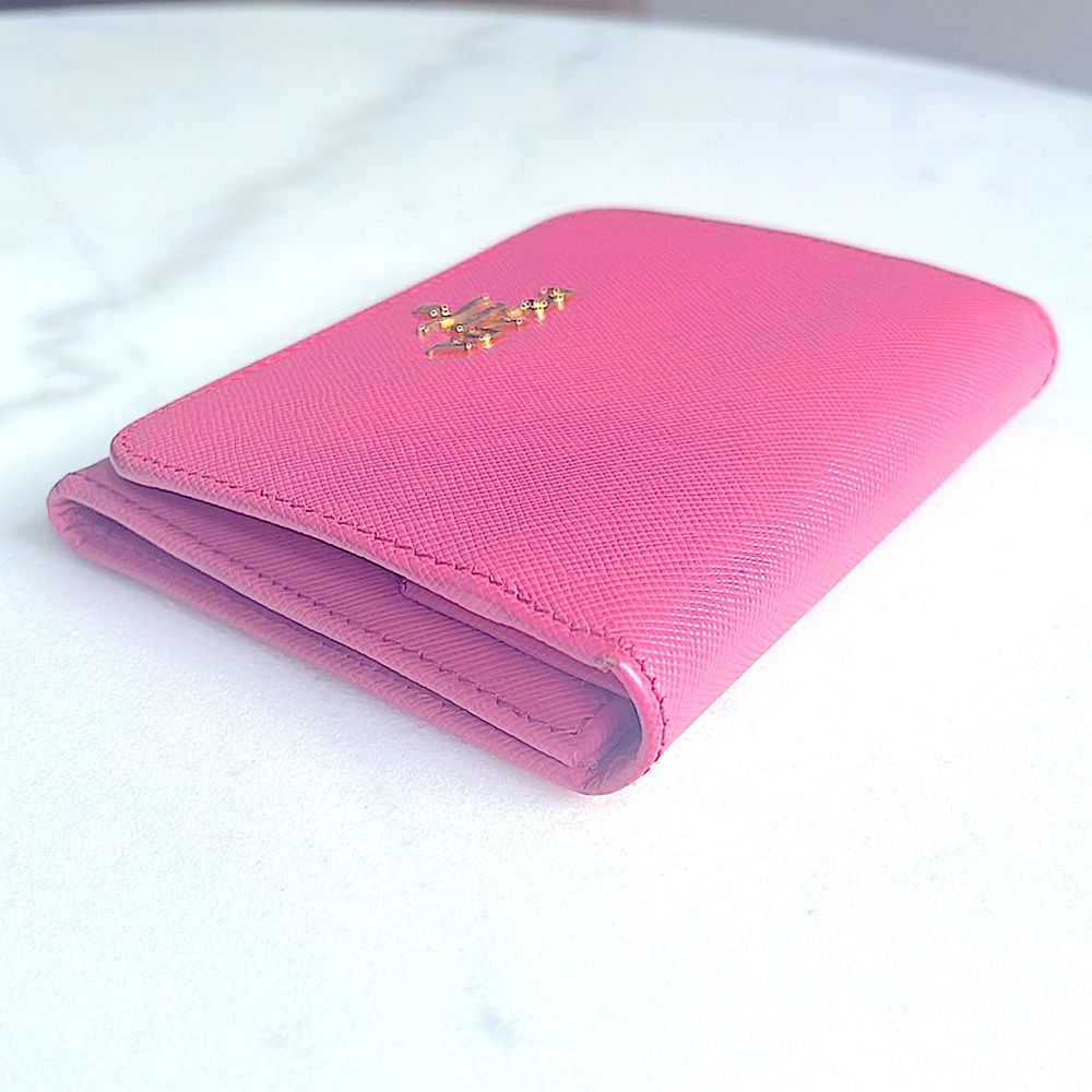 Trifold Pink Prada Wallet - Picture 11 of 13